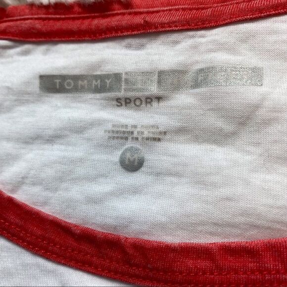 Tommy Hilfiger Sport White, Red and Blue Casual Top, Size Medium - Picture 3 of 8